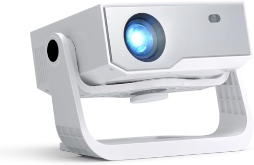 Image of Projector with WiFi and Bluetooth, 1000+ Apps Installed, Electronic Focus & Auto Keystone, Zoom, Native 1080P 650 ANSI 20000Lumen 4K Support Portable Mini Video Projector Outdoor Indoor