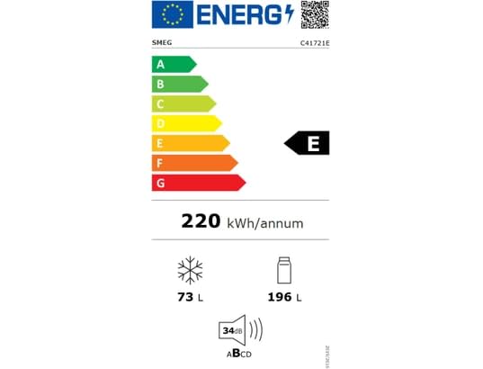 Smeg Frigo Incasso Combinato Ventilato No Frost 269lt E Bianco C41721e