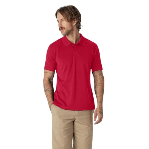 Polo Dickies performance rouge pomme M homme idéal pour le sport et le travail