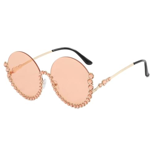 Lunettes de soleil rondes en métal pour terrasse café style vintage