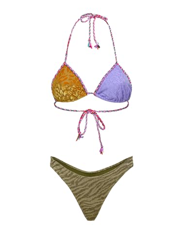 Bikini femme triangle multicolore idéal pour vos journées à la plage