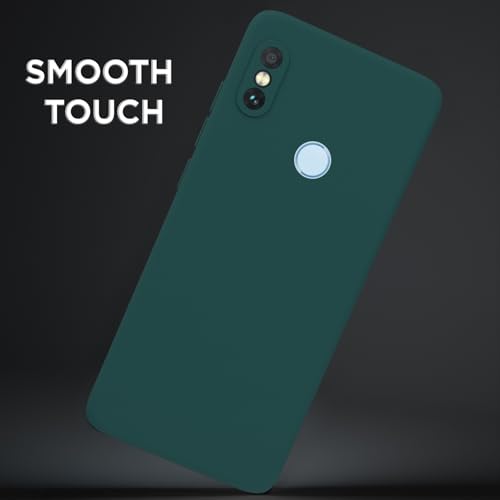 Image of Outlouders Back Cover for Redmi Note 5 Pro | Camera Protection | Durable Soft Matte Silicone Bumper Case (Green)