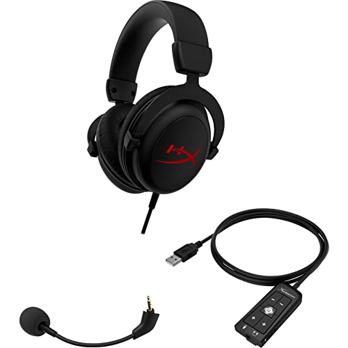 Image of HyperX Alloy Origins 65 Mechanical Gaming Keyboard Aqua Switch - (56R64AA#ABA) & Cloud Core Wired Gaming Over Ear Headphone with DTS :X Spatial Audio (Black)