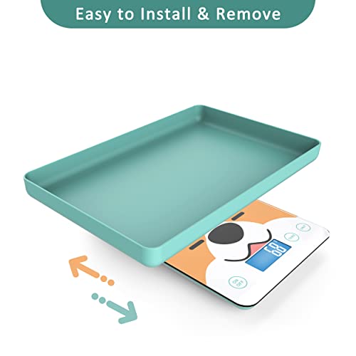 Newborn Pet Scale For Puppy And Kitten, Pet Scale With Detachable Tray For Dog Whelping Nursing, Weigh Pets Baby In Grams, 33Lbs (±0.03Oz), Size 11"X 9" Inch (Robin-Egg Blue) #TOP2