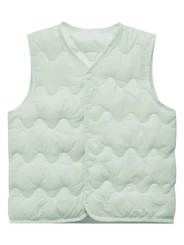Kids Girls Boys Padded Vest Sleeveless Button-up Corrugation Puffy Jacket Coats Casual Outerwear 1-6 Years3