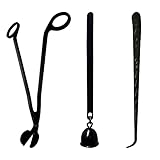 NIUGRECF 3 in 1 Stainless Steel Candle Snuffer,Candle Wick Trimmer,Candle Accessory Set,Wick Dipper,