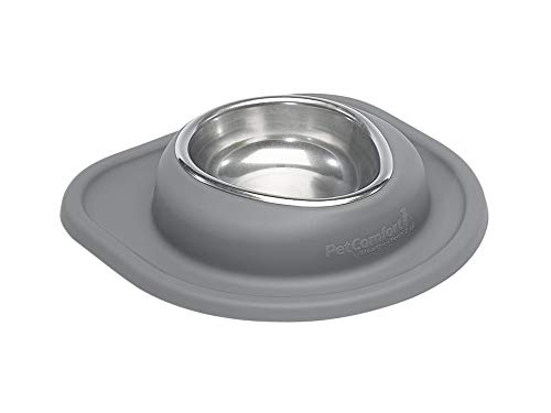 WeatherTech Single Low Pet Feeding System - Heavy-Duty Dog & Cat Food / Water Bowl - 16 oz (2 Cups) Dark Grey (SL1602DG)