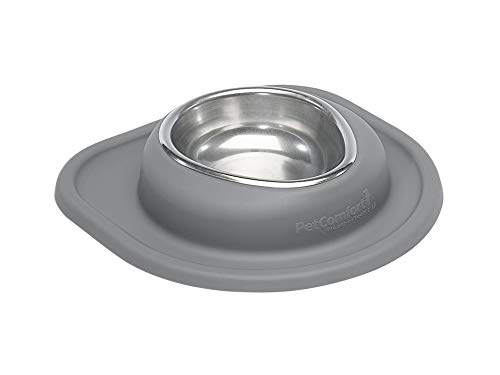 WeatherTech Single Low Pet Feeding System - Heavy-Duty Dog & Cat Food/Water Bowl - 16 oz (2 Cups) Dark Grey (SL1602DG)