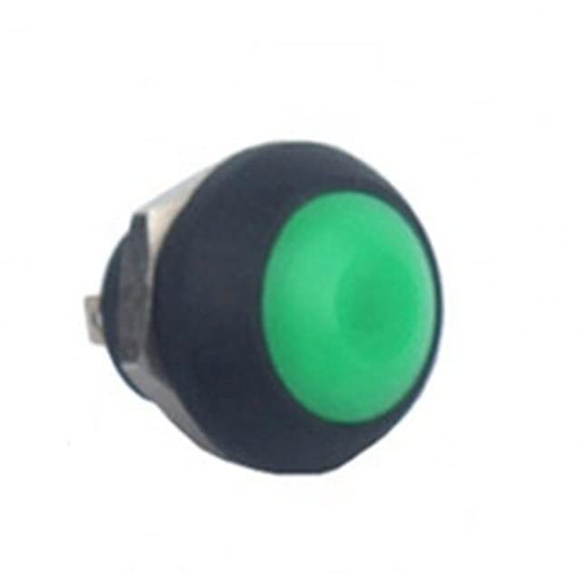 Commutateur PBS-33B bouton-poussoir étanche 12mm AC 250V 3A vert x6