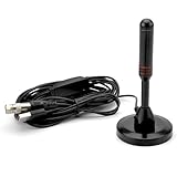 DVB-T2 Antenne - Digitale Zimmerantenne für Fernseher, Antenne mit Verstärker, 360 Grad Empfang...