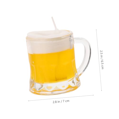 Jarra de cerveza decorativa artesanal de cera natural y cristal transparente 2