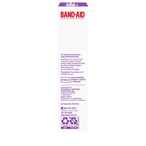 BandAid Brand Adhesive Bandages for Sensitive Skin, Hypoallergenic