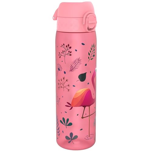ion8 Botella De Agua Antifugas, 500ml (18oz), Flamencos Rosas