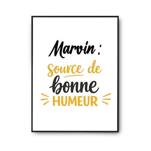 Poster citation Marvin affiche humour cadeau anniversaire original