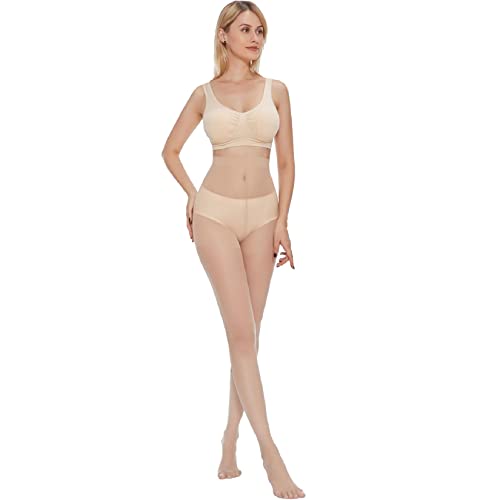 Image of MANZI 6 Pairs Pantyhose for Women 20 Denier High Waist Sheer Tights