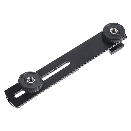 LOEFLIFA Supporto Microfono Barra Di Estensione Doppia in Lega Di Alluminio, Staffa Creativa Per Luce Di Riempimento Regolabile, Adatto Per Trasmissioni in Diretta e Videoconferenze