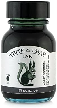 Octopus Write and Draw Ink 425 Blue Chameleon, wodoodporny atrament do pisania i rysowania, tusz do kaligrafii, odporny na działanie światła, tusz do rysowania, niebieski, 50 ml