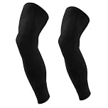 Full Length Leg Support Sleeves Overknee Compression Calf Shin Sleeves Base Layers Leg Tights Stocking Knee Support Warmer Brace for Running, Cycling, Fitness, Gym (XL recommend weight under 70-95kg)