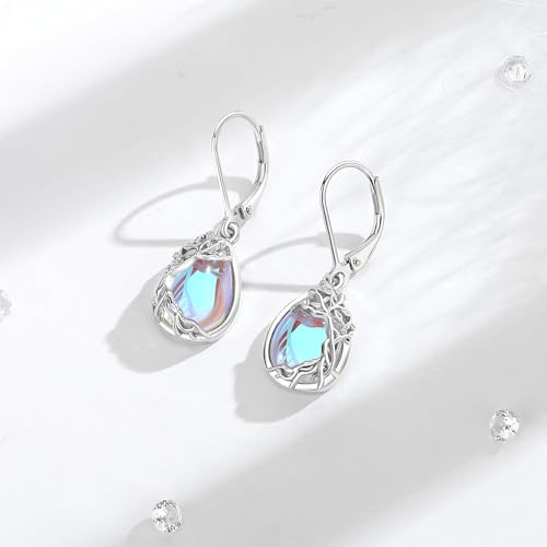 Boucles d'oreilles levier argent 925 anti-perte pour oreilles sensibles
