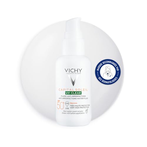 UV Clear Vichy fluide visage SPF50+ : protection solaire urbaine matifiante anti-brillance