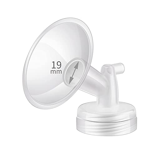 Image of begical 19mm Flange Compatible with Spectra/Motif Luna/Amada MYA Breastpumps Replacement to Pump Parts and Flanges/Shields. Compatible with Spectra S1/S2/9 Plus Parts and Spectra Accessories, Clear