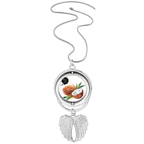 Collier pendentif ailes d'ange en noix de coco pour un style bohème naturel