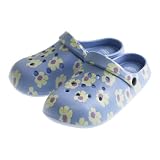 2way サボサンダル レディース 25.0cm ブルー ジュニア 防水 2waypoko-print-12965-LL-BL