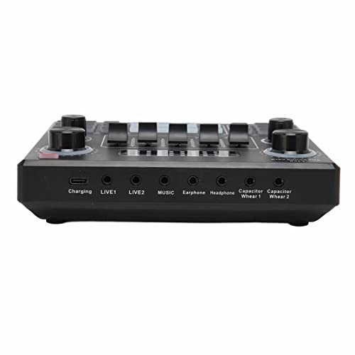 V9 Bluetooth Soundkarte, Mixer Voice Soundboard Live, Bluetooth Sound Mixer Board mit 16 Effekten, Audio Mixer für… - Image 6