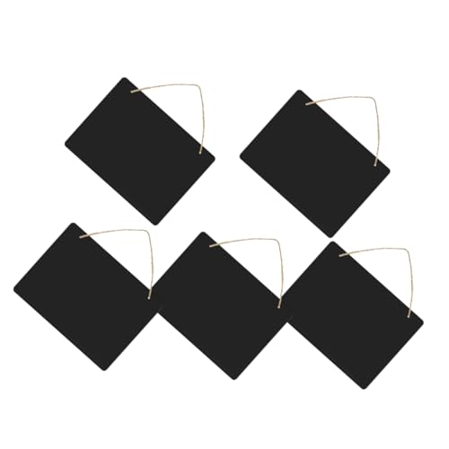 KONTONTY 5 Piezas Pizarra Pequeña De Madera Pegatina Tablero De Pared Mini Pizarras Tablero De Mensajes De La Puerta Señales Pizarra Grande Tablón De Anuncios Junta Tablero De Corcho Black