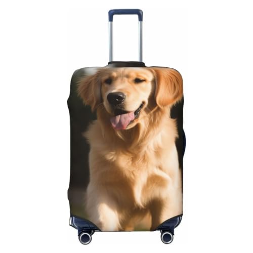 Travel Luggage Cover Suitcase Protector Elastic Washable Golden Retriever Dog Suitcase Cover Anti-scratch Spandex Baggage Covers Fits 18-32 Inch Luggage