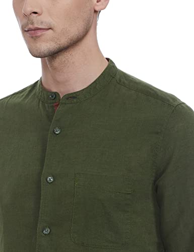 Image of Marks & Spencer Mens Solid Polyester Blend Collared Neck Regular Fit Easy Iron Shirt (Pack of 2)
