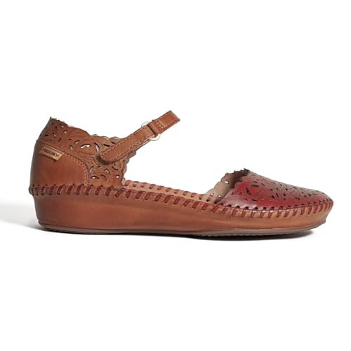 Image of PIKOLINOS P. Vallarta Women's Semi-Open Shoes | Leather | Hook-and-Loop Closure | Mid Heel | Size UK 2-8