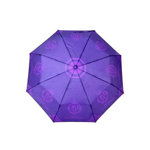 CyP Brands-Real Valladolid- Paraguas, Plegable, Paraguas Manual, 48 cm., Color Morado, Producto Oficial