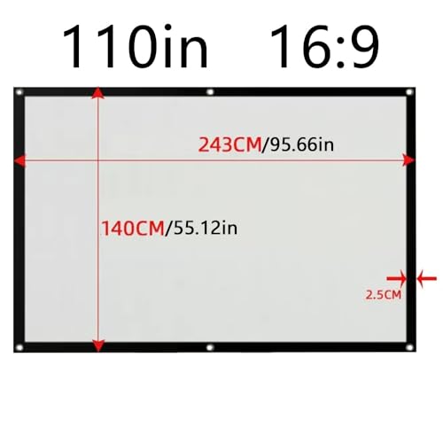 Pantalla de proyección portátil plegable 110" 16:9 miniatura 6