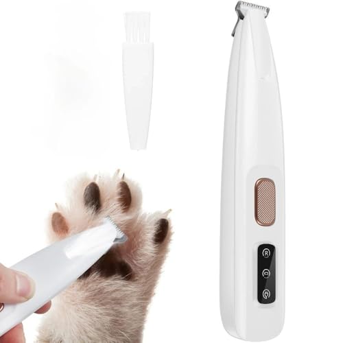 Image of Pet MicroPrecision Trimmer, 2025 New Rechargeable Low Noise Cordless Dog Paw Trimmer with LED Light, Multifunctional Pet Hair Clippers for Paws Eyes Ears Face Rump