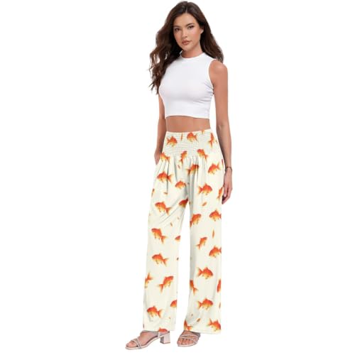 Pantalon de yoga léger femme Goldfish Tangerine contre la chaleur