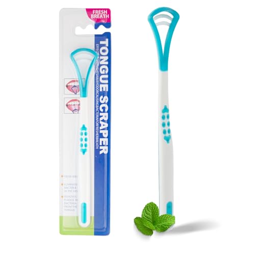 Genco Dental Tongue Scraper for Fresh Breath Perfect Tongue Scraper for Adults and Kids, Enhance Your Oral Hygiene with Tongue Brushes, Scrapers for Bad Breath Treatment (1 Pack (Scraper))