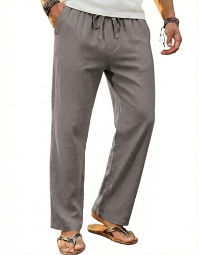 Pantalon en lin homme COOFANDY contre la chaleur d'été léger
