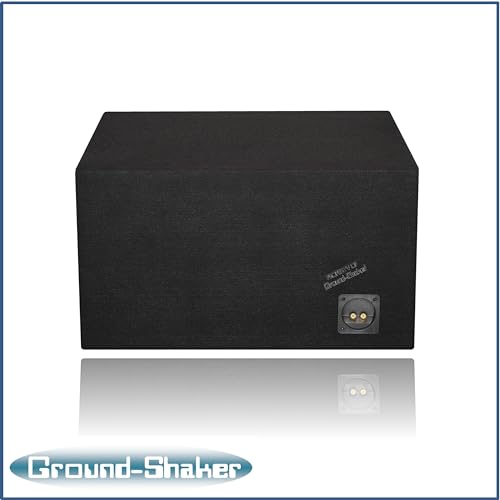 Image of 30HZ Reinforced Competition Single Ported Sub Box Sub Woofer Enclosure Speaker Box Car Audio Subwoofer Ground Shaker Box Ground-Shaker (Black, 12 inch)