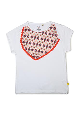 Image of Allen Solly Junior Girl's Plain Regular fit T-Shirt