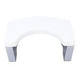 BAOK Squat Footrest, Strong Weight Support, Easy to Store, Foldable Toilet Stool, Portable for Travel (White)