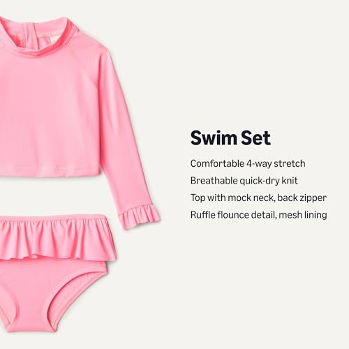 Amazon Essentials x Sofia Grainge Toddlers and Baby Girls' 2-Piece Long Sleeve Rashguard Set2