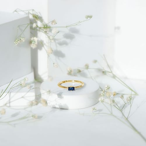 Real Blue Sapphire Promise Ring for Women, AAA Quality, Sapphire Proposal Ring (Ideal for Valentines Gift)4