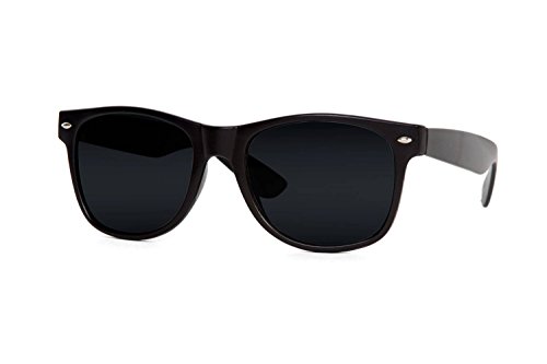 Classic Horn-rimmed Blues Brothers Style Sunglasses - Black