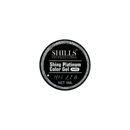 Shills Professional Shiny Platinum Gel 5ml | Metallic Glitter UV LED Gel Polish for Nails | Mirror Shine Nail Art | Long Lasting Soak Off Gel | (A403)-image-32