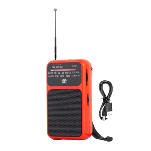 Radio portable AM/FM multifonction à haute sensibilité et lampe de poche