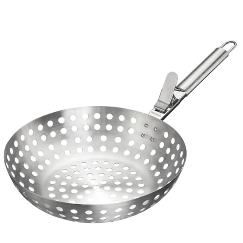 Westmark Wok de parrilla – ideal para preparar grandes cantidades de deliciosas verduras a la parrilla, duradero, apto para lavavajillas – acero inoxidable