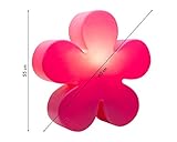 8 seasons design | Leucht-Blume Shining Flower (E27, Ø 60cm, IP44, UV-beständig, für innen & außen, Gartendekoration, Deko Mädchenzimmer, Leuchtendeko ) pink - 4
