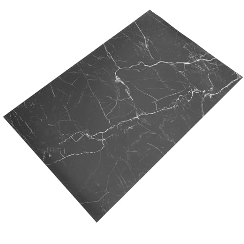 BCOATH Sticker Décoratif pour Couvercle de Lave-Vaisselle en Papier Enduit Noir, Motif Marbre Double Face, Adapté Décoration et Protection d'Appareils Électroménagers