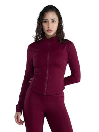Image of CAVA Sculptor Jacket for Women | ADPT Nylon-Spandex, 4-Way Stretch, Moisture-Wicking, High Neck, Full Sleeves | Performance Activewear
